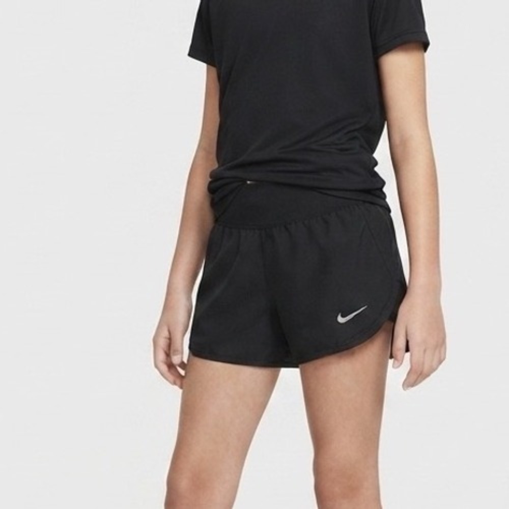 Nike Dri-FIT Girls Running Shorts Black Athletic Gym Shorts Size M